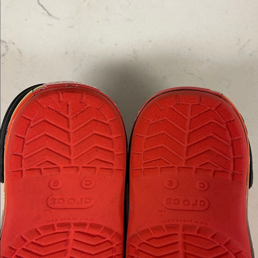2022 Crocs Disney x Band Clog Toddler 'Fun Lab Cars - Flame' Size 6 - Picture 10 of 17